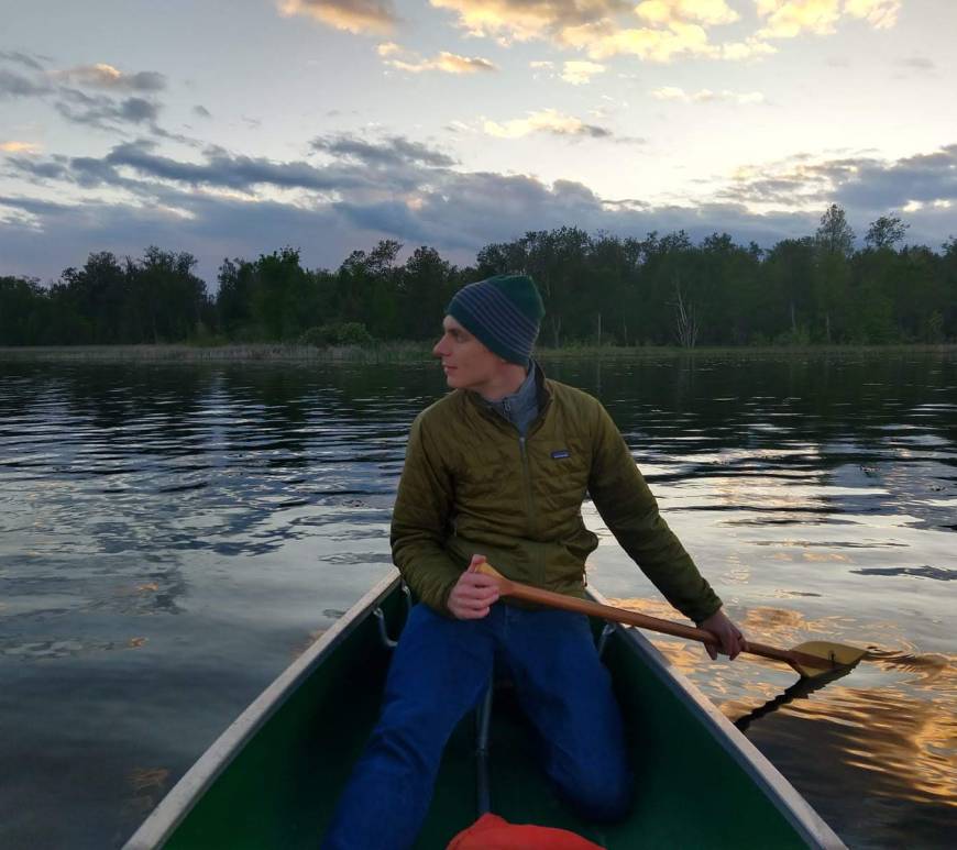 Robert enjoying canoeing